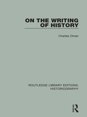 cover image of On the Writing of History